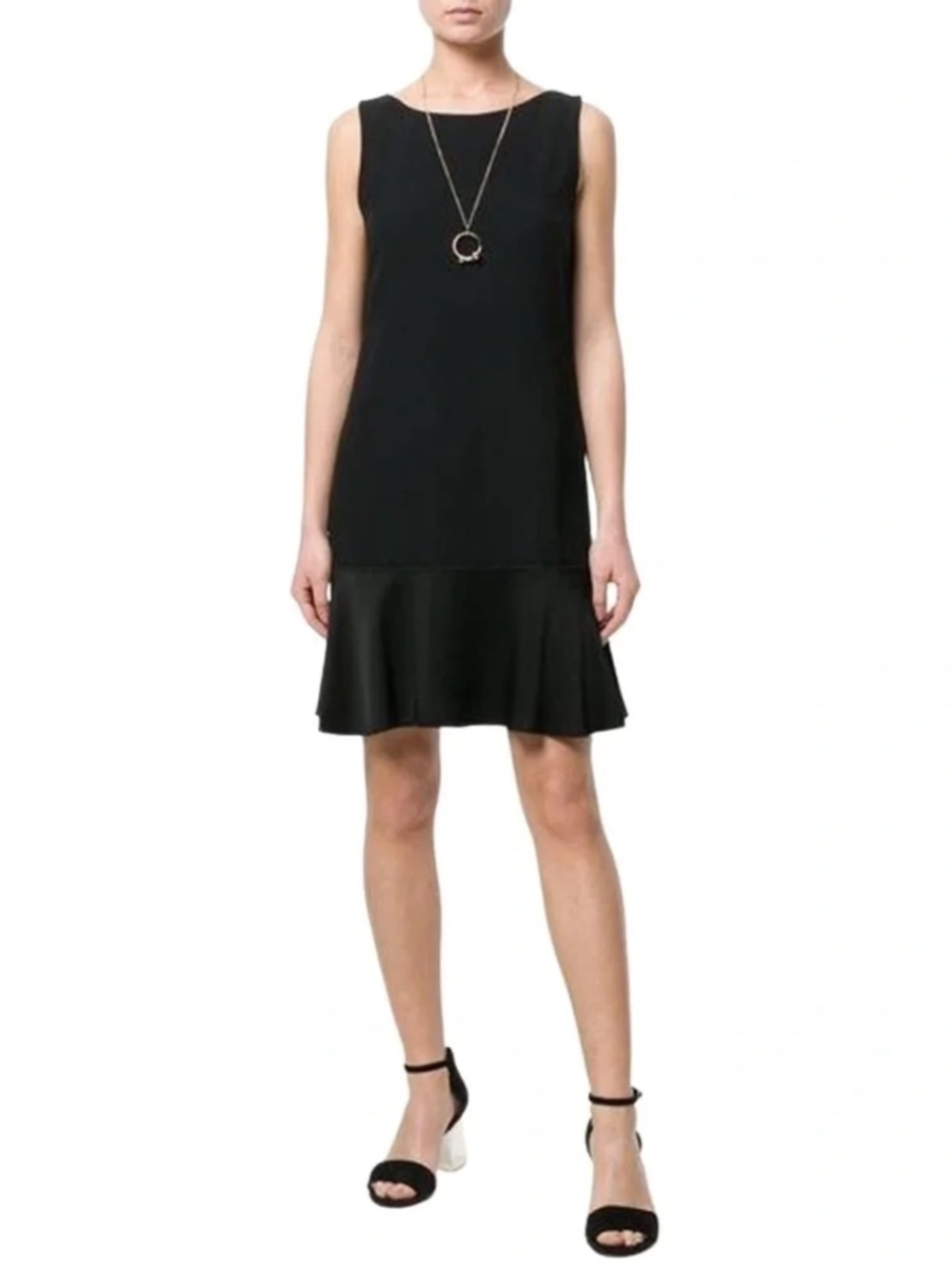 Theory NWT Kensington Flirty Flare Flounce Hem Mini Dress in Black Sz. 4
